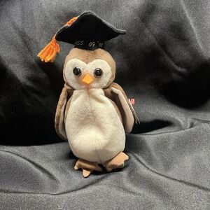Ty Beanie Baby Wise the Owl Class of 07‎ 1998 Retired Vintage Rare w/Errors